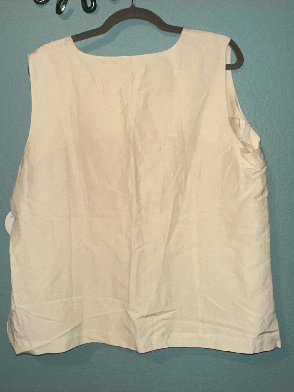 Linen silk blend cream top - Picture 4 of 4